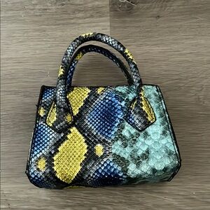 Multicolor Snakeskin Pattern Handbag